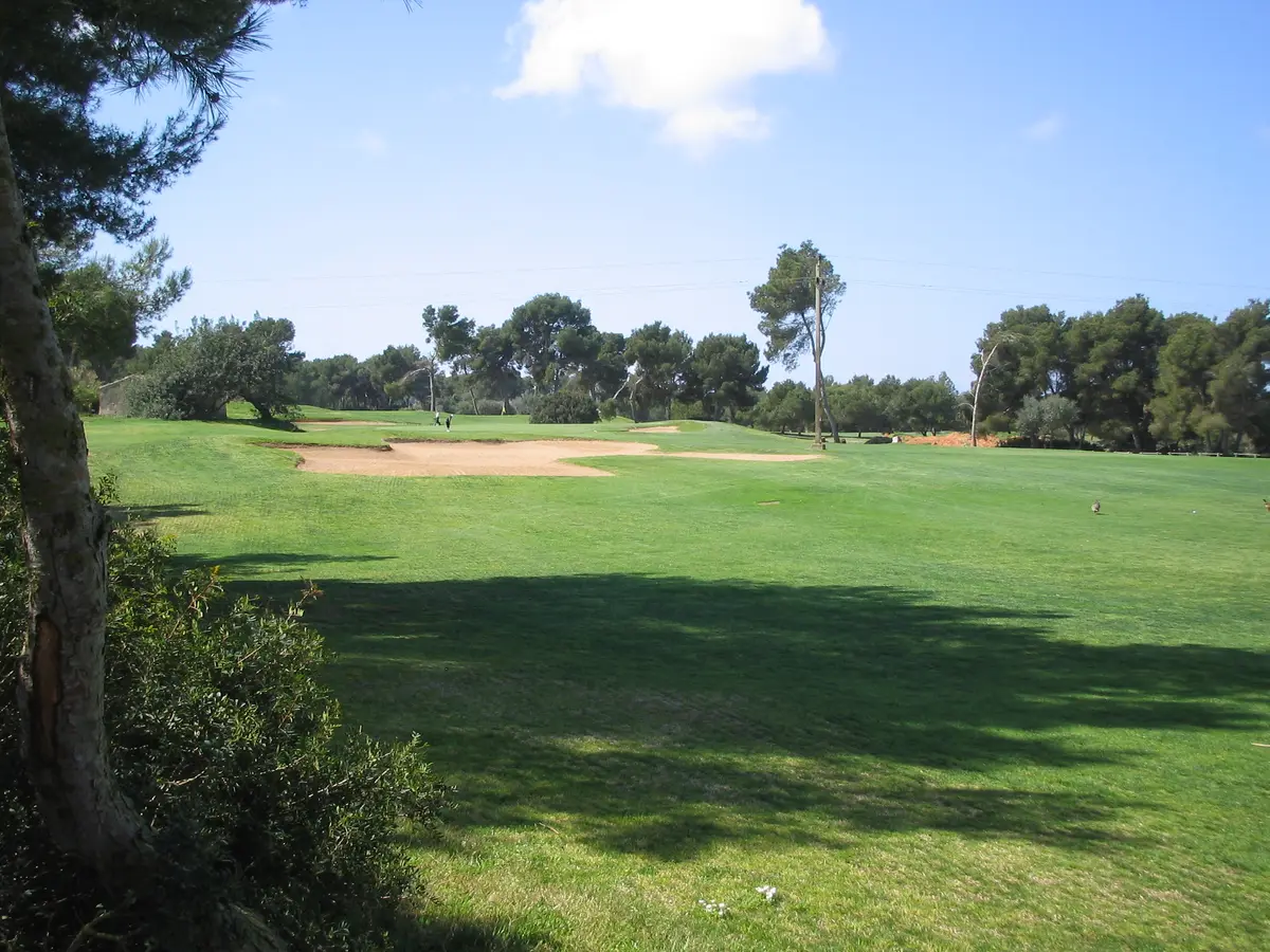 Golfbana med bunker på Mallorca