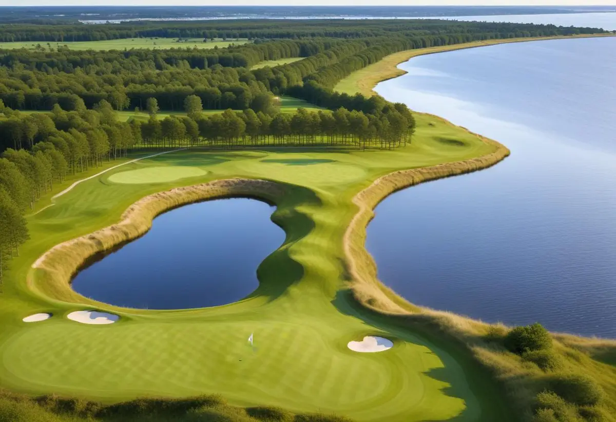 Ljunghusen golfklubb – en stranddröm på golfbanan illustration